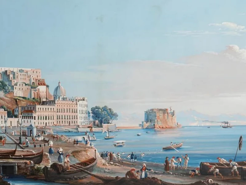 1856-Giuseppe Gustavo Scoppa - Napoli, Via Chiatamone